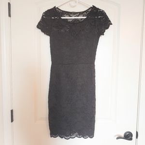 Black Lace Mini Dress